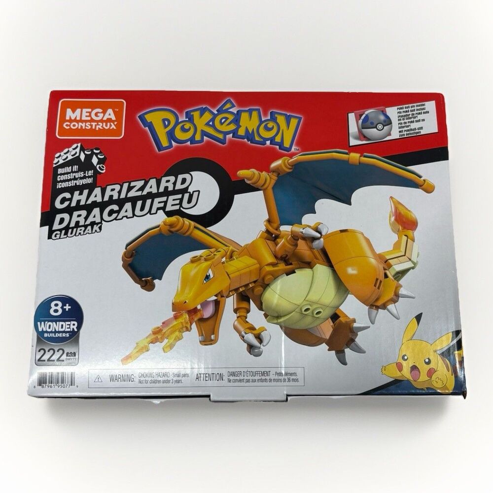 Mega GWY77 Mega Poka Construx Pokemon Charizard Construction Set